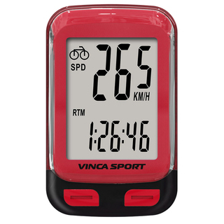 Велокомпьютер беспроводной с подсветкой экрана Vinca sport V-3600 red