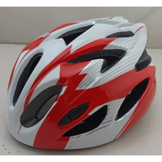 Велошлем Stels красно-белый, 52-56 см