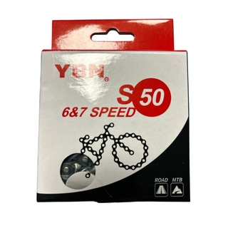 Цепь YBN S50 на 6-7 скоростей, 114 звеньев