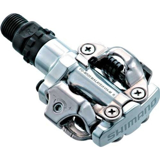 Контактные педали Shimano PD-M520 серебристые, с шипами SM-SH51 Контактные педали Shimano PD-M520 серебристые, с шипами SM-SH51
