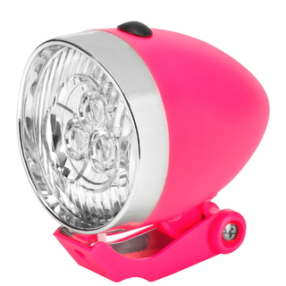 Фонарь передний Stels JY-592 на вилку, розовый Фонарь передний Stels JY-592 на вилку, розовый