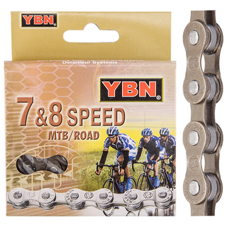 Велосипедная цепь YBN S52 на 7-8 скоростей, 114 звеньев