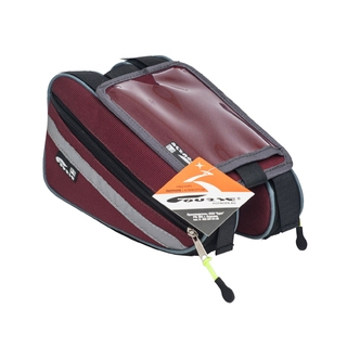 Велосумка на раму Course ТВИН с чехлом для телефона красная Велосумка на раму Course ТВИН с чехлом для телефона красная