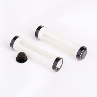 Грипсы с замками Hualong HL-G309 бело-чёрные Грипсы с замками Hualong HL-G309 бело-чёрные