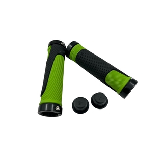 Грипсы с замками Hualong HL-G308 чёрно-зеленые Грипсы с замками Hualong HL-G308 чёрно-зеленые