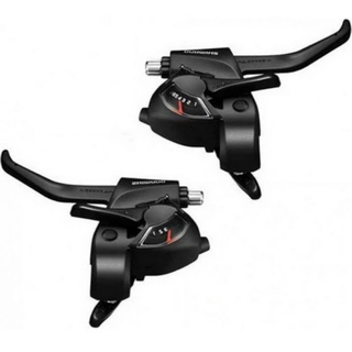 Шифтер/тормозная ручка Shimano Tourney ST-EF41 левый на 3 cкорости, с тросом 1800 мм Шифтер/тормозная ручка Shimano Tourney ST-EF41 левый на 3 cкорости, с тросом 1800 мм