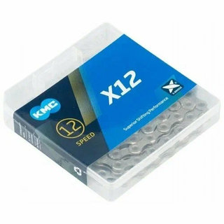 Цепь велосипедная KMC X12 на 12 скоростей, 126 звеньев, с замком Цепь велосипедная KMC X12 на 12 скоростей, 126 звеньев, с замком